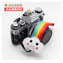 Cute clouds rainbow mobile phone wristband micro polaroid hand rope SLR camera with Sony a6000 A7R3