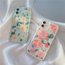  Japan and South Korea beautiful flowers suitable for 12 11Pro Max Apple XS XR SE mobile phone case iPhone8p tide female models