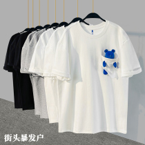ADER ERROR pocket small bear short sleeve male and female T-shirt loose lovers pure cotton beating bottom dines summer