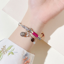 Original Palace Bell 9999 Sterling Silver Bracelet Female Bell Retro National Style Solid Foot Silver Bracelet Ancient Style Minor Gift
