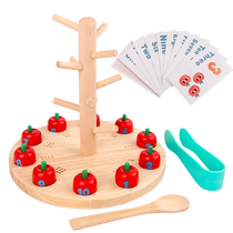 Montessori teaching aids picking Apple toys happy Orchard puzzle game fruit tree picking number with Montessori cognition