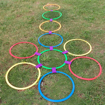 Kindergarten early teaching aids childrens physical training sensory equipment Sports outdoor toys jumping House grid jump circle