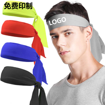Strap headband custom printed solid color pirate sweat hijab competition sweat belt tie headscarf can be printed logo