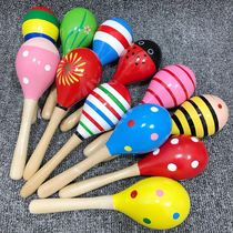 Wooden kindergarten childrens dance props sand hammer baby early education Music Percussion instrument toys boys and girls