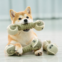 Dog knot toy Shiba Inu Law fighting bear Grinding teeth Bite-resistant In addition to bad breath Teeth cleaning and relieving boredom Alone Pet small dog