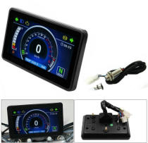 The new motorcycle naked car modified true color TFT large screen LCD instrument speed speed water temperature meter 1-6 gears