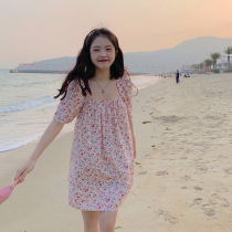 Maternity dress Summer thin Chiffon little doll dress Summer age reduction sweet floral summer skirt fashion