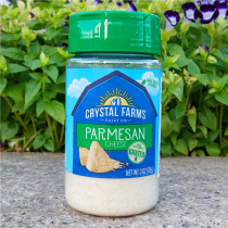 CRYSTAL FARM PARMESAN CHEESE CHEESE POWDER SPAGHETTI SPRINKLED WITH FLOUR CRYSTAL FARM PARMESAN CHEESE
