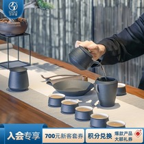 Wanqiantang ceramic complete set of tea sets High-end household business gifts Kung Fu tea set Han Fenghou 02