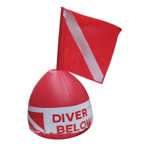 Diving float DIVER BELOWPVC diving buoy mouth blowing inflatable buoy water surface signal diving