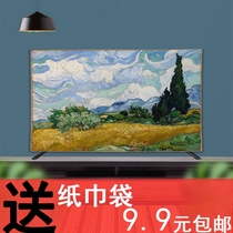  55-inch LCD TV cover cover dust cover new European style 65-inch household simple modern hanging fabric painting