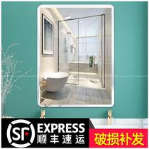 Mirror bathroom toilet Bathroom toilet hole-free bathroom sink Self-adhesive makeup wall hanging wall hanging wall
