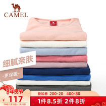 Camel fleece 2021 Winter round neck pullover T-shirt men and women couples sweater thick warm base shirt tide