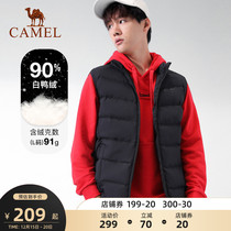 Camel Sports Down Jacket Vest 2021 Winter Light Men Warm Vest Stand Collar Shoulder Pinch Jacket Women