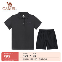 Camel Sportswear Speed Dry Suit Mens 2022 Summer New Fitness Running Short Sleeve Shorts Casual Suit