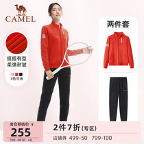 China Red Camel Sports Suit Lady 2022 Spring New Brands Running Casual Mens Collar Two Sets