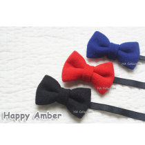 HA handmade J18 autumn and winter tweed baby boy boy girl child baby 100 days old warm color solid color small bow tie