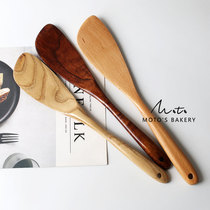 32cm Beech Chestnut hypotenuse pancake shovel Non-stick frying thin shovel with hanging holes Log cooking kitchenware