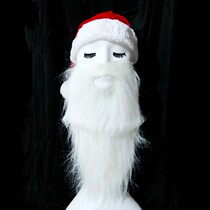 Santa Claus White Beard Dress Up Grandpa Long White Beard Props 40cm Adult Childrens Performance Props