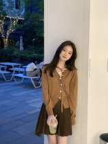 AHY design knitted cardigan womens 2021 early autumn new Korean loose sweater jacket wild top outer match