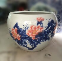 Jingdezhen hand-painted Apple cylinder home furnishings elegant peony Apple cylinder diameter 60CM cylinder