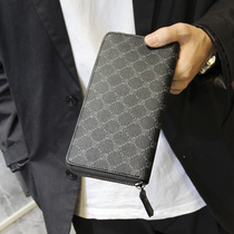 Youth Plaid long mens wallet casual checkbox mens wallet 2021 new personality long card bag trend card holder