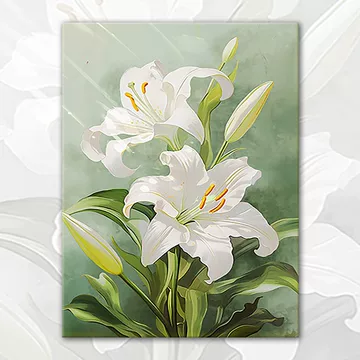 数字油画百合花-数字油画百合花促销价格、数字油画百合花品牌- 淘宝