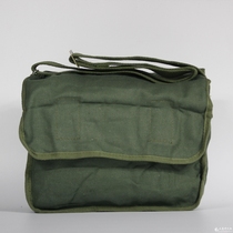 Army green canvas shoulder bag crossbar bag kit military fan bag student bag