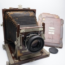 Large frame wooden machine leather cavity folding antique camera bellows machine with lens back clip 210