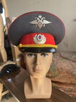 Russias 2004 MVD Ministry of Internal Affairs Jingcha regular service big brimmed hat 57cm head circumference