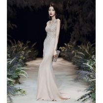 High-end Evening Gown Skirt Woman Gas Field Queen Banquet Temperament Fishtail Sexy Annual Meeting to host Liondress Superior Texture