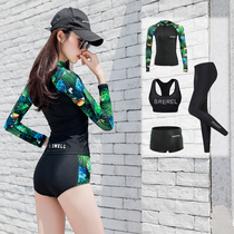New sunscreen jellyfish clothing womens diving suit split long sleeve swimsuit surf swimming diving suit hot spring swimsuit