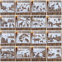 Mandala painting template hollow silhouette figure animal plant acrylic oil painting handwritten newspaper tool painting Template