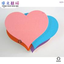 New Love Cardboard Art Heart-shaped Color Paper Thickened Handmade Paper Multifunctional Color Birthday Color Card Jane