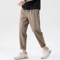 Fabric legend says that Poffig Land Cotton in summer thin nine - point casual pants for men with loose tapered long pants