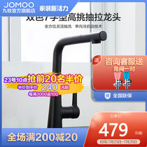 Jiumu new kitchen faucet Hot and cold household pull-out faucet Wash basin sink Splash-proof faucet can be rotated