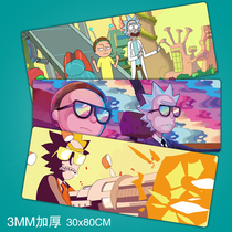 Rick and Morty cartoon peripheral waterproof computer desk pad Oversized thickened mouse pad