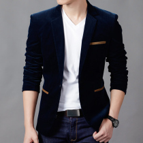 Autumn and winter suits mens business slim corduroy small suit young mens casual mens coat dress top