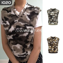 Korea TORBIST golf suit top 21 winter golf female v collar camouflage wind warm vest