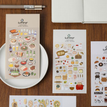 South Korea Sonia Stickers Ins Wind Hand Ledger Collage decorated with small patterned cartoon water glass Handshell Handshell Handmade material