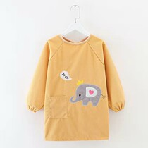 Childrens coat Crystal velvet male and female baby cartoon animation Spring and Autumn Winter waterproof long sleeve reverse wear painting and feeding clothes