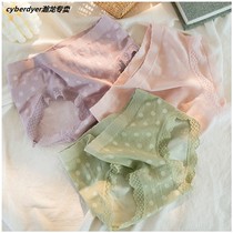 3 breathable seamless Lady cute waist underwear cotton Japanese girl student polo breifs female