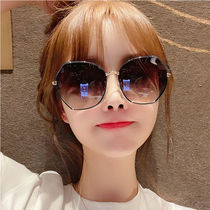 2021 new womens sunglasses Korean version of tide anti-ultraviolet polarized ins sunglasses big face thin