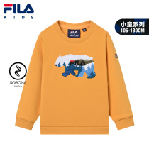 FILA KIDS FILA childrens clothing boy sweater 2021 Winter new childrens fashion style round neck top