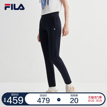 FILA Fila official womens knitted trousers 2021 summer new breathable straight casual pants light womens pants