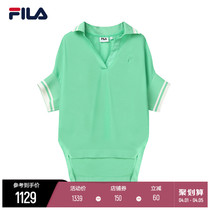 FILA Emerald Filotte official woman short sleeve 2022 Spring new products fashion trends POLO short T