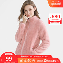 Camel fleece zhua rong yi coat women 2021 new coral fleece Outdoor Plus velvet warm collar sweater