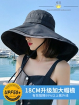 Japanese Rosex Tangk oversized neck sunscreen hat Large cornice sun hat Summer sunshade fisherman hat Face cap