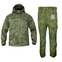 Russian Russian military emr camouflair small green man outdoor climbing waterproof and cold-proof and warm-in-suit soft-shell suit