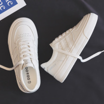 Leather face small white shoes women shoes 2022 new summer style 2021 exploits with spring and autumn style 100 hitch white shoes board shoes sneakers shoes